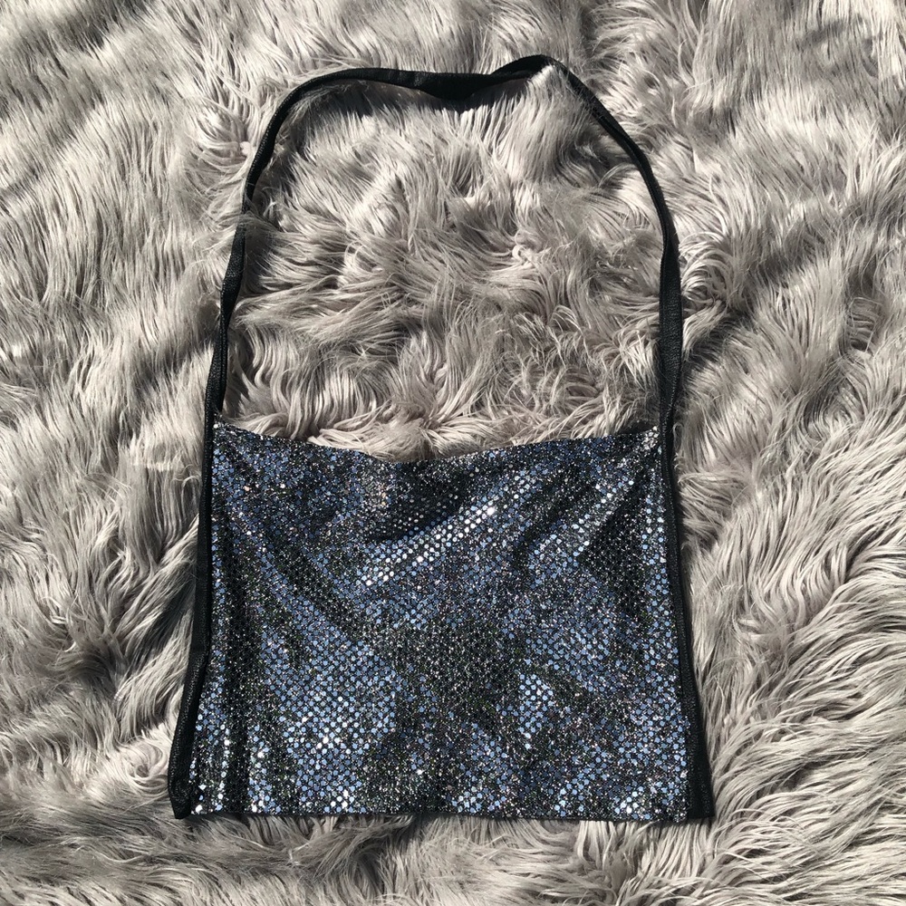 Handmade Metallic Silver Sparkle Tote Bag - Picture 3 of 4
